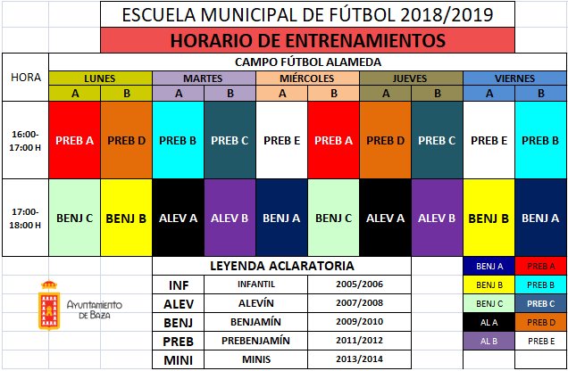 HORARIOS ALAMEDA 2018